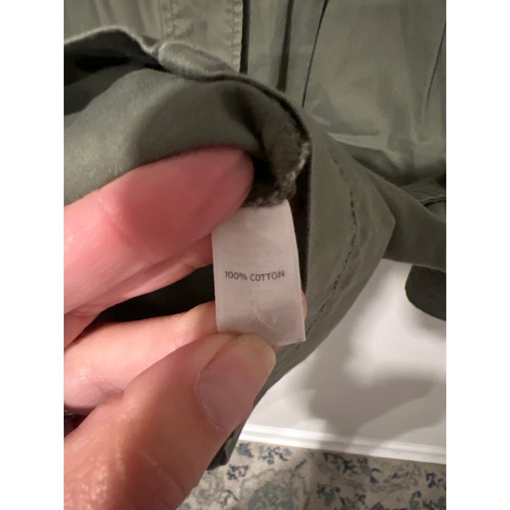 Green Cargo Anorak Trench Coat, Size Small, KB327 - Picture 4 of 5